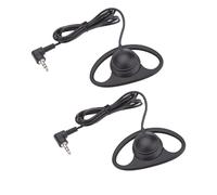 Andoer Auricular en Forma de D de 3,5 Mm con Gancho para Auriculares un Solo Lado Auricular ABS 23 Mm Controlador Cable 105 Cm Audio Mono Transparente Diseño Plegable par (2 Piezas)