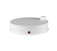 Andoer - Bandeja giratoria eléctrica, soporte giratorio motorizado de 30 cm, rotación de 360° con luz LED para exhibición de joyas, stand de exposición, fotografía