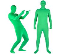 Andoer Body de fotografía de cuerpo completo Chromakey traje verde unisex adulto verde traje elástico para foto video efecto especial festival cosplay carnaval, 170 cm