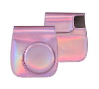 Andoer Bolsa de almacenamiento para cámara instantánea, funda de piel sintética, hebilla magnética con correa para el hombro, compatible con Fujifilm Instax Mini 12/11/9/8