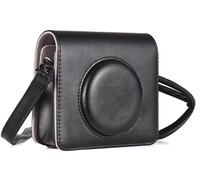 Andoer Bolsa de cámara instantánea portátil, estilo retro, funda de piel sintética, repuesto para Kodak C300R / Mini Shot 3, con correa ajustable, Negro
