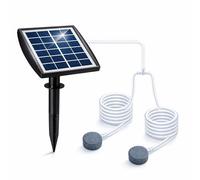Andoer Bomba de aire oxigenador solar 6V 2W Bomba de oxígeno solar enchufable con tubo de 9 pies, 2 piedras de burbuja de aire, pecera, estanque de piscina al aire libre