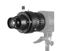 Andoer Bowens Mount Optical Snoot Conical Focalize Condenser Art Special Effects Shaped Beam Light Cilindro con lente F2.4 de 50 mm, adaptador de ranura para tarjetas, 16 tarjetas gráficas y 8 filtros