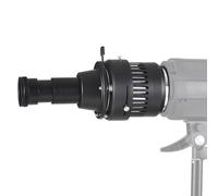 Andoer Bowens Mount Optical Snoot Conical Focalize Condenser Art Special Effects Shaped Beam Light Cilindro con lente F2.0 de 120 mm, adaptador de ranura para tarjetas, 16 tarjetas gráficas y 8