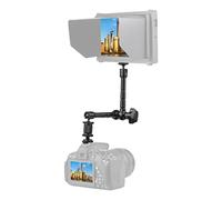 Andoer - Brazo mágico de fricción articulado de aleación de aluminio de 11 pulgadas con soporte para calzado frío + clip de tubo ajustable Super Clamp con agujero de tornillo de 1/4 pulgadas y 3/8