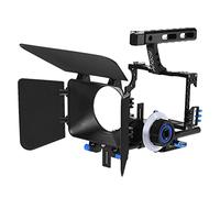 Andoer C500 Cámara Videocámara Video Cage Rig Kit de producción de películas con caja mate, Follow Focus, mango, barra de 15 mm para Panasonic GH4 para Sony A7S/A7/A7R/A7RII/A7SII/A7IV ILDC cámara sin