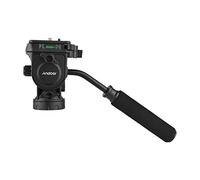 Andoer Cabeza de Bola fluida panorámica de rotación de 360°, Carga máxima de 5 kg con Mango para videocámara de Tornillo de 1/4 Pulgadas y trípode monopié de 3/8 Pulgadas