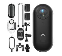 Andoer Cámara de acción 4K 30 fps, WiFi, lente gran angular 120°, batería magnética, clip trasero, funda impermeable, accesorios de montaje