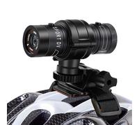 Andoer Cámara de bicicleta 1080P, cámara de acción para casco, lente gran angular de 120°, IP66 impermeable, batería integrada con tarjeta TF de 32 GB, soporte para casco, soporte para bicicleta para