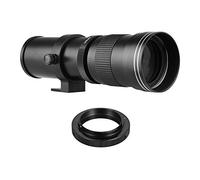 Andoer - Cámara de fotos MF con objetivo Zoom Super Teleobjetivo F / 8.3-16 420-800 mm, montura T2 con anillo adaptador para montura AI Reemplazo de rosca universal 1/4 para cámaras