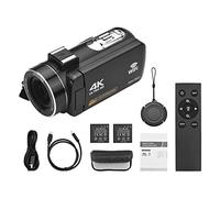 Andoer Cámara de vídeo digital 4K Videocámara WiFi Grabadora DV 56MP Zoom Digital 18X Pantalla Táctil IPS 3.0 Pulgadas Soporta Detección de Cara Visión Nocturna IR Anti-Temblor