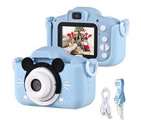 Andoer Cámara Digital, 1080P 2,0 Pulgadas Camara Fotos Infantil, con Correa, Regalos Ideales para Niños de 3-10 Años, Azul ratón