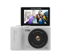 Andoer Cámara digital 4K plegable de 3 pulgadas, cámara WiFi de 64 MP, compacta portátil con zoom digital 16X, 32 GB TF, batería