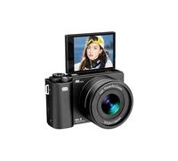 Andoer Cámara Digital 64MP para Vlogging, Zoom Óptico 16X, Pantalla IPS de 2.8 Pulgadas, MP3, Self-Timer, Ráfaga, Ángulos de Visión Amplios con Zoom Óptico 16X para Conciertos, Vida (Negro)
