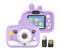 Andoer Cámara digital para niños 1080P, cámara de video digital para niños, doble lente de 2.0 pulgadas, pantalla IPS de 8X, zoom 8X, temporizador para selfie, juego de música OTG, juego de música con
