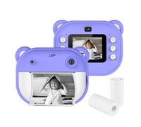 Andoer Cámara fotográfica instantánea para niños, cámara digital para bebé, cámara de fotos para niños con impresión instantánea, cámara digital 1080P con doble lente