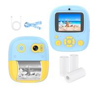 Andoer Camara Fotos Infantil instantanea, 2,4" 1080P Cámara Instantánea para Niños, Camara Fotos Infantil Zoom 8X con 3 Rollos Papel de impresión térmica, Regalo para Niños de 3 a 12 años