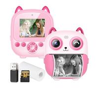 Andoer Camara Fotos Infantil Instantanea, Cámara Instantánea Niños, 2,4" Cámara Fotos Infantil con Tarjeta de 32G y Papel Fotográfico de Impresión, Niños y Niñas de 3 a 12 años