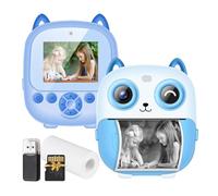 Andoer Camara Fotos Infantil Instantanea, Cámara Instantánea Niños, 2,4" Cámara Fotos Infantil con Tarjeta de 32G y Papel Fotográfico de Impresión, Niños y Niñas de 3 a 12 años