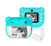 Andoer Cámara infantil instantánea, cámara digital 1080P para niños con papel de impresión térmica, pantalla de 2 pulgadas, cámara instantánea para niños, batería incorporada, regalo para niños de 3 a