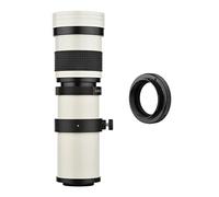 Andoer Cámara MF Super Teleobjetivo Zoom F/8.3-16 420-800mm T Mount con anillo adaptador universal 1/4 rosca de repuesto para cámaras Canon EF Mount EOS 80D 77D 70D 60D 60Da 50D 7D 6D 5D T7i T7s
