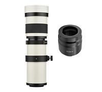 Andoer Cámara MF Super Teleobjetivo Zoom F/8.3-16 420-800mm T2 Montaje con RF-Mount Adapter Ring 1/4 Thread Reemplazo para EOS R/ R3/ R5/ R5C/ R6/ RP RF-Mount Cameras