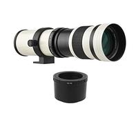 Andoer Cámara MF Super Telephoto Zoom Lens F/8.3-16 420-800mm T2 Mount con FX-Mount Anillo Adaptador 1/4 Thread para Fujifilm Cámaras, Blanco