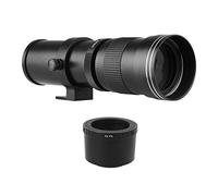 Andoer Cámara MF Super Telephoto Zoom Lens F/8.3-16 420-800mm T2 Mount con FX-Mount Anillo Adaptador 1/4 Thread para Fujifilm Cámaras, Negro