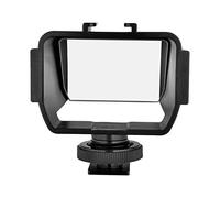 Andoer Cámara Selfie Vlog Espejo plegable con 3 soportes para zapatos fríos para instalar un micrófono Mini LED Compatible con Nikon Z6 / Z7 Sony A6000 / A6300 / A6500 / A72 Series / A73