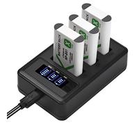 Andoer Cargador de batería NP-BX1 de 3 Ranuras con Indicadores LED + 3 baterías NP-BX1 de 3,6V, 1350 mAh con Cable de Carga USB para Sony DSC-RX100/100 II/100M II/100 III/100 IV /100 V VII/ZV-1
