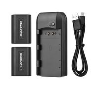 Andoer Cargador de batería NP-FV5 con indicador LED con 2 baterías NP-FV5 Plus 3,7 V 1000 mAh cargador USB