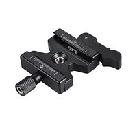 Andoer CL-50LS Aluminio Placa de Liberación Rápida Adaptador, con Palanca Ajustable Botón Tipo de 1/4 y 3/8 Tornillo Agujeros Compatible con Arca Swiss Zapata Rápida Rótula Trípode