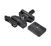 Andoer CL-50LS Tensor Rápido y Zapata Rápida con Palanca Ajustable Botón Tipo de 1/4"y 3/8" Tornillo Agujeros Compatible para Estándar Zapata Rápida Rótula de Trípode
