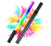 Andoer D2 RGB Tubelight, luz de vídeo portátil 2500 K/5500 K/8500 K, regulable, 7 efectos luminiscentes de colores, batería integrada para fotografía de retrato y Vlog Live Streaming