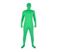 Andoer Disfraz Verde Adulto, Traje verde Chromakey para fotografía, Unisex Disfraz elástico para fotos, vídeos, efectos especiales, festivales, cosplay, carnaval, 160cm