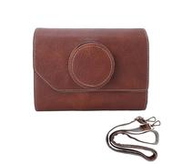 Andoer Estuche de Cámara con Correa para Hombro, Bolso de Cuero para Cámara con Correa Diagonal Ajustable, Divisores Acolchados y Diseño Clásico - Bolso Cruzado de PU Mujer, Suave