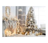 Andoer Fondo Fotografía de Navidad, 2,1 x 1,5 m, Decoración de Fiesta, Fondos para Bebé Niños Retratos Fotos