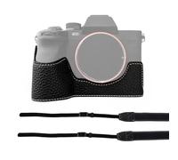 Andoer Funda de piel sintética para cámara con apertura de correa de hombro y asa para Sony A7M4/A7R5/A7S3/A1, Negro