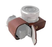 Andoer Funda protectora para cámara portátil Funda de cámara estilo retro Bolsa de transporte con abertura inferior con correa de repuesto para cámara Sony A6400/A6300/A6100/A6000