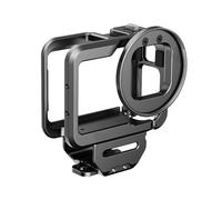 Andoer Funda protectora para carcasa Vlog de metal con jaula de vídeo para cámara de acción con accesorio de extensión para montaje en trineo frío de repuesto para GoPro Hero 12/11/10/9