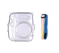 Andoer Funda protectora transparente para cámara instantánea con correa de repuesto para Fujifilm Instax Mini 11, Marrón claro
