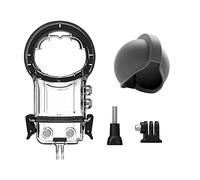 Andoer Funda subacuática para cámara deportiva panorámica Funda impermeable Funda protectora buceo 50M con reemplazo de tapa de lente para cámara de acción Insta360 X3