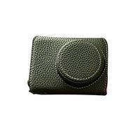Andoer Funda vintage de piel sintética para cámara GR IIIx, GR III, GRIII, GR3, agarre mejorado, forro suave, orificio roscado de 1/4 pulgadas, verde