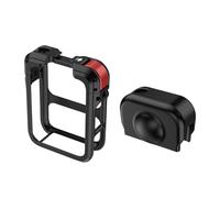 Andoer Jaula de marco de metal, jaula protectora de cámara de aleación de aluminio con tapa de lente de silicona, compatible con 360