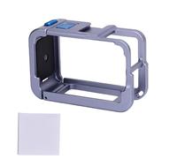 Andoer Jaula Metálica para Cámara de Acción Estuche Metálico Action CAM Cubierta Metálica Cámara Action 5Pro/4/3 Ultra Ligera de Aleación de Aluminio 54g Compatible con Filtros ND/CPL con (Gris Azul