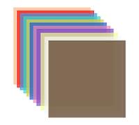 Andoer Juego de 11 filtros de luz de gel transparente de 30 x 30 cm, superposiciones de colores, geles de corrección tintados, filtros de luz, hojas de plástico para luz LED, estudio, luz