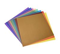 Andoer Juego de 11 filtros de luz de gel transparente de 30 x 30 cm, superposiciones de colores, geles de corrección tintados, filtros de luz, hojas de plástico para luz LED, estudio, luz