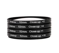 Andoer Juego de filtros Macro de 52 mm + 1 +2 +4 +10 filtros Macro compatibles con Nikon D7200 D5200 D3200 D3100 Canon Sony Pentax DSLR