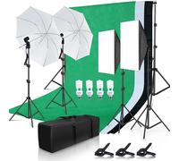 Andoer-Kit de luz para fotografía de estudio, juego de iluminación Softbox que incluye bombillas LED de 45W/Softbox de 50x70cm/fotografía blanca de 33 pulgadas New