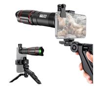 Andoer Kit de objetivos para smartphone macro 25x con clip para teléfono, soporte para teléfono, versión actualizada, lente para telescopio teleobjetivo 25X para teléfono móvil